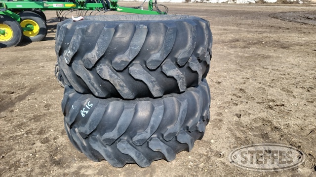 (2) Rear tractor backhoe tires